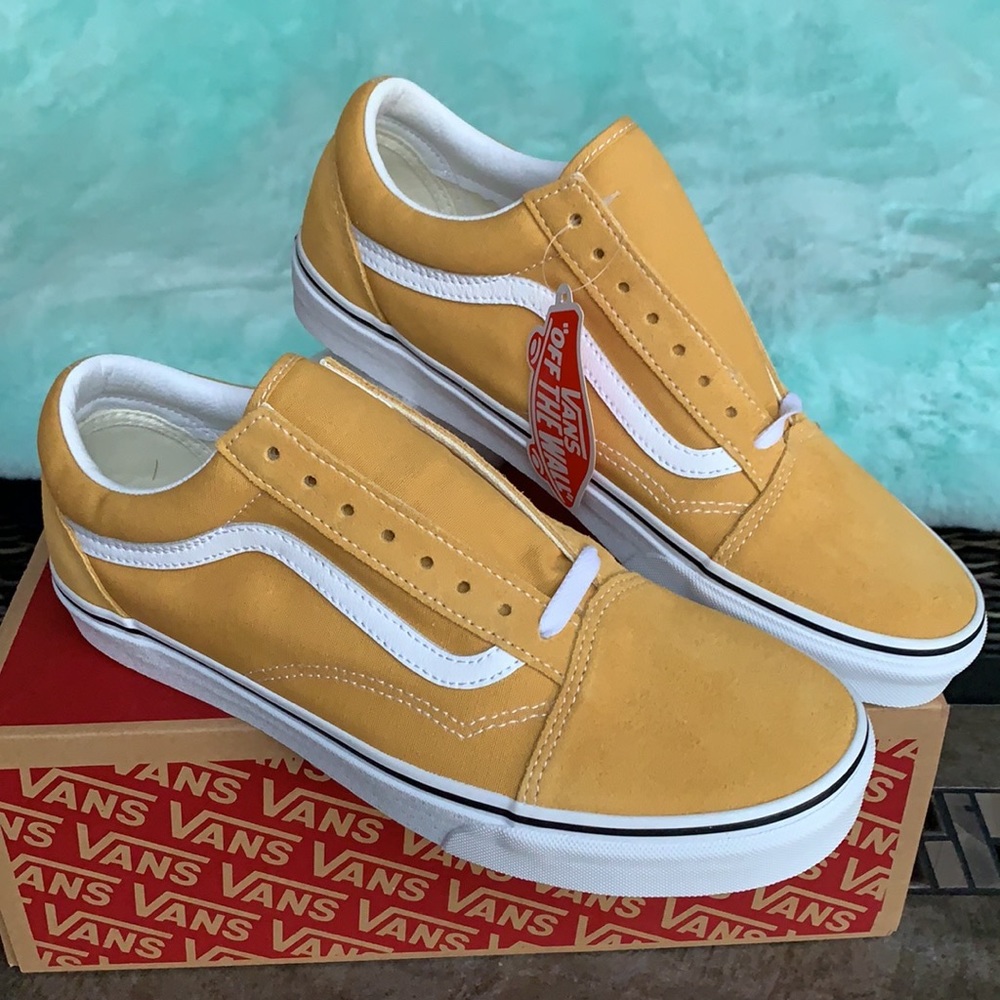 VANS OLD SKOOL OCHRE/TRUE WHITE MEN’S - Picture 10 of 16
